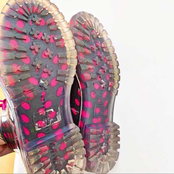 Bongo Polka Dot Combat Style Rain Boot - Picture 6 of 7